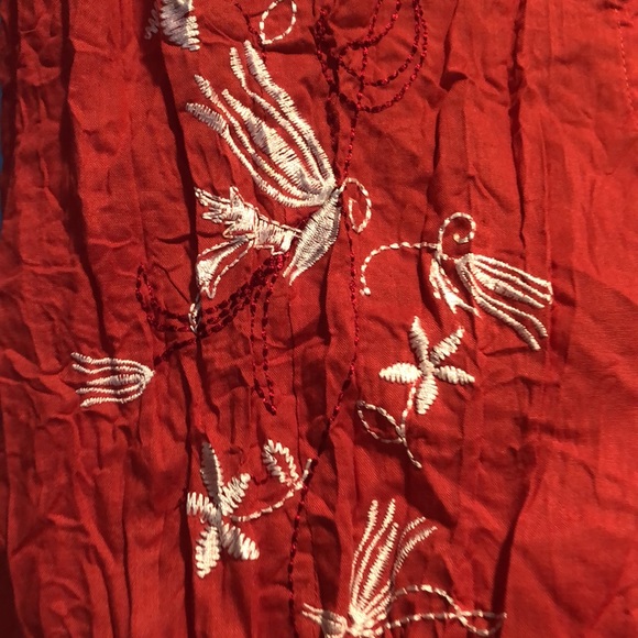 Red long sleeve blouse with stitching, crinkled look, sOliver, EUR 42/US12 - Picture 6 of 11